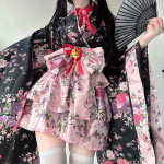 Naiste Jaapani Kimono &Uuml;laosad Esinemise Jakk Printsessi Kleit Cosplay Kost&uuml;&uuml;mid L