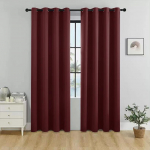 &Uuml;hev&auml;rvilised kardinad Elutuba Magamistuba T&auml;ispimendav p&auml;ikesekaitsekreem Suure t&auml;psusega perforeeritud pimendavad kaasaegsed minimalistlikud kardinad 140cm*220cm veinipunane v&auml;rv