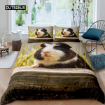 3D Hamstri Tekikott King Queen Suurus Armas Merisiga Voodipesukomplekt Lastele Teismelistele T&auml;iskasvanutele Pere Lemmikloom Loom 2/3tk Tekikott AU Single(140x210cm)