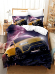 Spordiauto tekikott Komplekt Luksuslik K&otilde;rge Kvaliteet 3D Prinditud Voodipesu 2/3 tk Kahekohaline Queen King Voodipesu T&auml;iskasvanud Poisid Kodutekstiil EU single(135x200cm) black