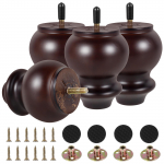 4 tk M&ouml;&ouml;blijalgade komplekt T&auml;ispuidust Diivanijalad Asendusjalad Tarvikud K&otilde;rgus 4 tolli Kohvilaud TV-kapp Puidust jalad pruun