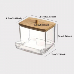 Puuvillase tampooni karbi l&auml;bipaistev bambusest kate tolmukindel puuvillane tampooni hambaork hoiukarp mitmeotstarbeline n&auml;htav jaotur