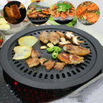 Raudne BBQ Grillpann Korea Liha R&ouml;stimiseks BBQ Grillplaat Hoidikuga Mittekleepuv Barbecue K&uuml;psetuspann T&ouml;&ouml;riistad Lihtne Puhastada