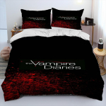 Uus film The Vampire Diaries voodipesukomplekt &Uuml;hekohaline Kaksik T&auml;issuuruses Kuninganna Kuningas Suuruses Voodikomplekt T&auml;iskasvanud Laps Magamistuba Tekikotikomplekt Kodutekstiil AU Double 180x210cm