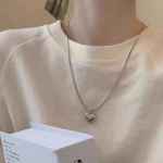 Kahekihiline armastuskaelakee, paar taarat katkist h&otilde;bedat, armas ja lahe moodne rangluukett, ni&scaron;&scaron;disain, k&otilde;rgekvaliteediline kaelakett, naiste m&otilde;&otilde;n