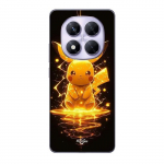 Coque - Maniacase - Xiaomi Redmi Note 14 Pro 5G - Souple - Noir - Pikachu Eclair