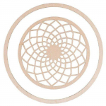 Disques en bois - Rayher - Dream filigrane - 7 &agrave; 18 cm - 3 mm d'&eacute;paisseur - Objets d&eacute;coratifs