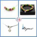 Pierres et Min&eacute;raux. Parure bijoux Bracelet Collier perles Tourmaline multicolore + Taille personnalisable.