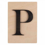 Lettres en bois d&eacute;co - Non sp&eacute;cifi&eacute; - P - 14,8 x 10,5 cm - Noir - Int&eacute;rieur