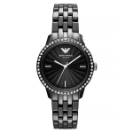 Emporio Armani AR1478 keraamikast mustast kristallist naiste k&auml;ekell must