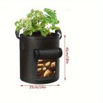 5 pakki 10 gallonist kartuli istutuskotte, tugevdatud k&auml;epidemetega aia istutuskotte, paksendatud lausriidest istutusmasinaid tomatite ja k&ouml;&ouml;giviljade jaoks Pack of 1