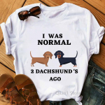 I Love My Dachshund Graafilised T-s&auml;rgid Naistele Naljakad valged l&uuml;hikeste varrukatega naiste T-s&auml;rk Naiste T-s&auml;rk Koeraarmastaja s&uuml;nnip&auml;evakink Vintage S