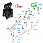 10x Ford Fiesta MK6 Focus MK3 Mondeo MK3 S-MAX MK1 jaoks Pagasiruumi Polsterpaneeli Metallklipsid Laadimisruumi Klambrid 1430815 W712474S439