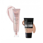 FACESCANADA Rose Glow Kit Powder| Rose Gold Strobe t&auml;iskattav kreem (30 ml) + Soe looduslik kogu p&auml;eva Hydra Matte Mini helendav jumestuskreem (15 ml)