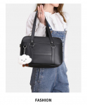 Piiri&uuml;lene Jaapani Kolledži JK Stiilis &Otilde;la- ja Crossbody Kott Naistele 33x10x23cm must