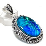 Natural Blue Triplet Opal 925 Sterling Silver Jewelry Pendant 2.21 j9r45