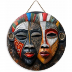 Puidust ainulaadne Aafrika mask kunstilise disainiga &uuml;mmargune puidust silt, sobib uksele, seinale, koju, tuppa, talumajja, t&auml;navale, poodi, garaaži, baari, aeda Wood