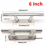 6 8 10 paaditarvikud Marine 316 roostevabast terasest sildumisklamber Marine paatide teki doki k&ouml;ie klambrid Marine Yacht'ile 6 Inch 150mm
