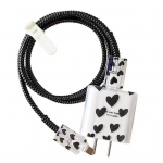 Armastusmustriga laadimiskaabli kaitse Apple 18/20W laadijale L&auml;bipaistev kaitsev k&ouml;is Kulumiskindel igak&uuml;lgne kaitse Telefoni tarvikud