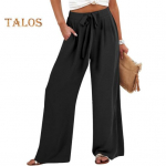 Naiste p&uuml;ksid elastse v&ouml;&ouml;kohaga, vaba l&otilde;ikega, taskutega, &uuml;hev&auml;rvilised, laia s&auml;&auml;rega, pikad p&uuml;ksid, t&ouml;&ouml;- ja vabaajar&otilde;ivad XXL