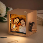 Kohandatud k&auml;sitsi v&auml;ntatav foto-flipbooki karp, isikup&auml;rastatud fotokaardihoidja, flipbook, s&otilde;brap&auml;eva kingitused, t&auml;ispuit, veidi v&auml;rviline