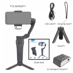 Uus F12 k&auml;eshoitav 3-teljeline kardaanstabilisaator telefonile, reaalajas j&auml;lgimine, AI-pildistamine, intelligentne n&auml;o-PTZ, telefonistabilisaator, kokkupandav selfipulk-statiiv F12