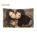 Kodu Aed Dekoratiivne Lipp V&auml;ljas Riputatav Lipp Messingist &Ouml;&ouml;sidega Hoovi B&auml;nner Dekoratsioon Garaaži Magamistoa jaoks 60x90cm must