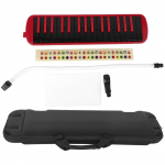 Meloodika 32 klahviga puhkpilli muusikainstrument, sobib algajate harjutamiseks, kott F32s(Rouge )