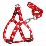 Armsad Paw Print Step Dog rakmed ja jalutusrihma komplekt nailonist reguleeritav koerarakmete jalutusrihm v&auml;ikestele keskmistele koertele S(1.0CMX120CM)