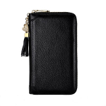 RFID-blokeeriv naiste nahast kaardihoidja lukuga ja mitme pesaga krediitkaartidele, juhilubadele ning demagnetiseerumiskaitsega.