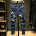 2023 S&uuml;gis/Talv Slim Fit Meeste Retro-stiilis Tikandiga Teksad Korea stiilis 32