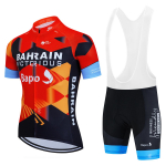 2025 Jalgrattas&otilde;idu Jersey Komplekt Team Bahrain Victorious Valge Suvine Jalgrattariietus Meeste Komplekt Maanteeratta S&auml;rk &Uuml;likond Jalgratta Traksikud XS