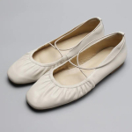 Naiste balletikingad Elastne rihm Libistatavad madalad kingad Naiste ruudukujuline nina Pehme tald Loafers Mugavad naiste kingad 35 khaki