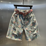 Suvine mood L&otilde;dvad ja salendavad Laia s&auml;&auml;rega Sirge s&auml;&auml;rega P&uuml;ksid Moodsad Prinditud Trendikad Rebitud Viieveerandiline Denim L&uuml;hikesed P&uuml;ksid Naistele S gray