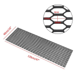120X40cm 12x30cm Grill K&auml;rgstruktuuriga Kuusnurkne V&otilde;rkrest ABS Plastik Spoiler Kaitseraua &Otilde;hutusavad Universaalne Kapoti &Otilde;hutusava V&otilde;idus&otilde;idu Grille