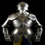 K&auml;sitsi valmistatud 15. sajandi Saksa gooti stiilis soomusr&uuml;&uuml;, keskaegse r&uuml;&uuml;tli soomusr&uuml;&uuml; Larp Cosplay soomus, taaslavastus kingitus.