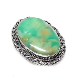 Chrysoprase Handmade 925 Sterling Silver Jewelry Ring Size 9 y4w56