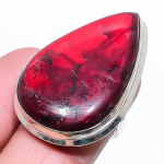 Red Labradorite Handmade 925 Sterling Silver Jewelry Ring Size 10 h0d22
