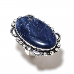Sodalite Handmade 925 Sterling Silver Jewelry Ring Size 6 v1y41