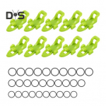 10 tk Kalastuslandi Konksuhoidja Kummir&otilde;ngastega Universaalne &Otilde;ngeritv S&ouml;&ouml;t Konksuhoidja Hoidik Aukudega Kalastustarvikud punane