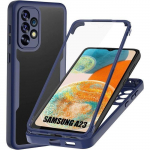 Kaitsekate - BOOLING - Samsung Galaxy A23 5G jaoks - P&otilde;rutuskindel 360&deg; - Tumesinine - Poolj&auml;ik sinine