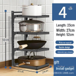 Reguleeritav mitmekihiline k&ouml;&ouml;gipottide ja pannide hoiuriiul