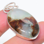 Natural Chrysoprase Gemstone 925 Sterling Silver Jewelry Pendant 1.85 l6l38