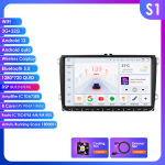 Hizpo Carplay 4G 9-tolline 2Din Android 13 Autode Multimeediapleier Volkswagen Skoda Octavia Golf 5 6 Touran Passat Polo Jetta jaoks Intelligente Autoradio S1 8Core 3G 32G