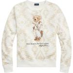 Polo Ralph Lauren S&uuml;gis/Talv 21 Karumustriga Tr&uuml;kitud &Uuml;mmarguse Kaelusega Dressipluus Naistele Dressipluus Beež 211846895-001 XXS