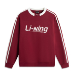 Li Ning Spordielustiili Seeria High Street Ameerika Vintage Vabaaja Lihtne &Uuml;hev&auml;rviline Triibuline &Uuml;mmarguse Kaelusega Kampsun L&otilde;tv Fliisist Dressipluus AWDUB71-9 S