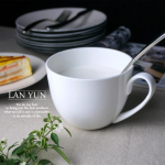 700ML, tavaline valge luukeraamiline hommikukupp, portselanist hommikus&ouml;&ouml;gikruus helvestele, keraamilised kruusid kohvitassid, piimatee suur kruus, kauss 601-700ml