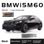 1/24 M&otilde;&otilde;tkava BMW I5 M60 Xdrive Power Sulamist Valatud Mudelauto Valuvorm Laste M&auml;nguauto S&uuml;nnip&auml;evakingitus Poisile Kingitus Hobi Kogumine must