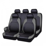 Teemanttikviltitud PU-nahast autoistmekate ekspordiks Euroopasse ja Ameerikasse 2-piece set (Front Single Seat) hall v&auml;rv