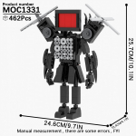 MOOXI Skibidi Tualettlaagri Komplekt MOC Klotsid M&auml;ng Super Titaan Boss Woofer TV Kaamera K&otilde;lar Sireen Mees Boss Ehitusklotsid Laste M&auml;nguasjad